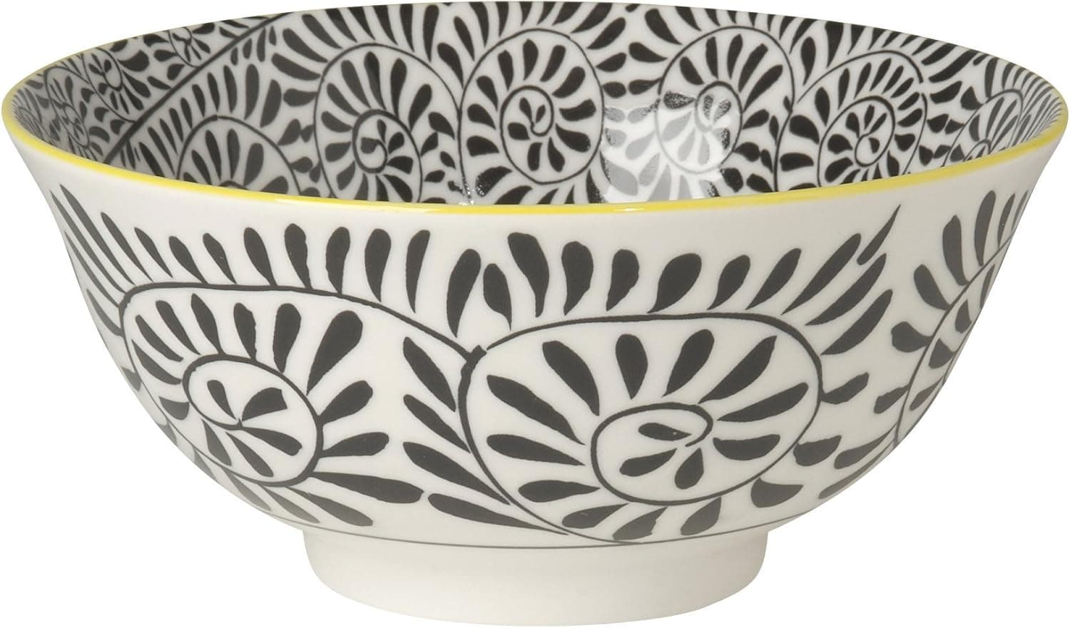 Now Designs Akita Stamped Bowl, Black, Set of 6
