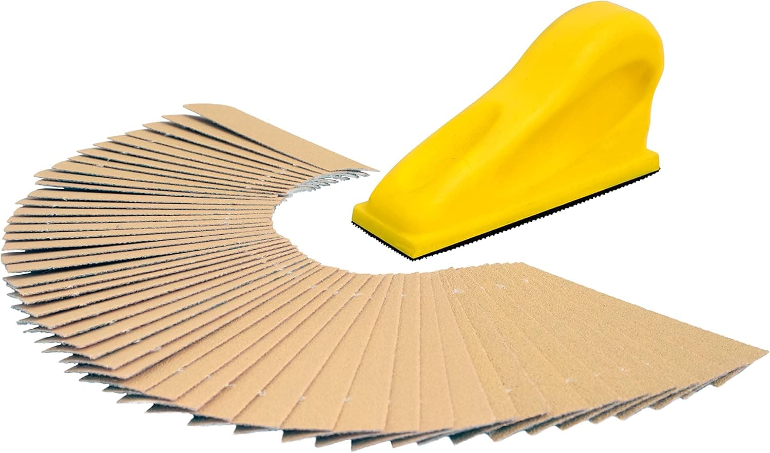 Sanding Mouse Mini Detail Sander with 50 Pre-Cut Gold Sanding Strips • 10 each of The Following Grits are Included: 80, 120, 150, 220 and 400
