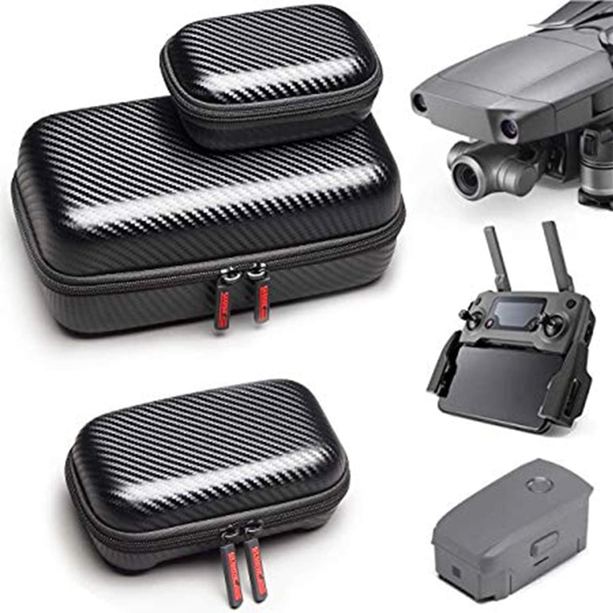 Carring Case for Mavic 2 Pro Zoom, STARTRC Waterproof Carrying Case Foldable for DJI Mavic 2 Pro Zoom/Mavic Pro Platinum Drone Body/Remote Controller and Battery Bag Accessories