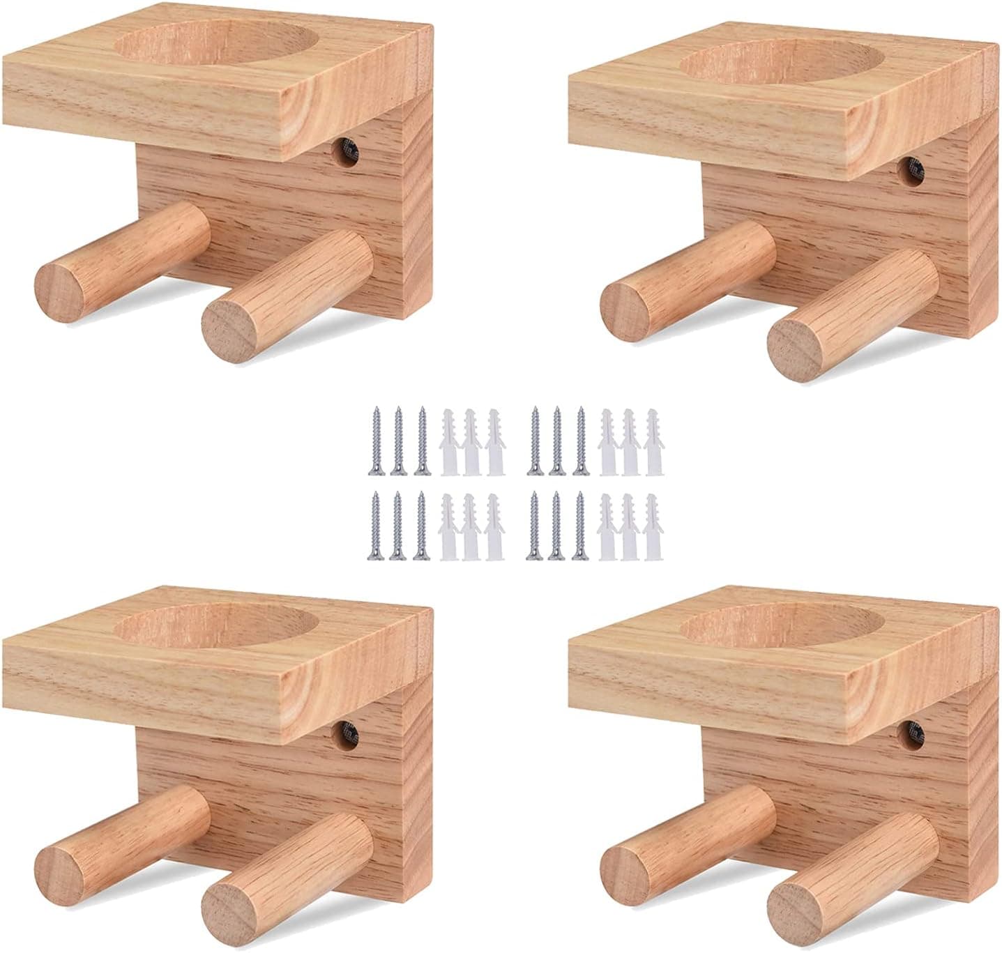 JOINSI 4 Pack Baseball Bat Holder Wall Mount Display Stand Hanger, Softball Storage Rack