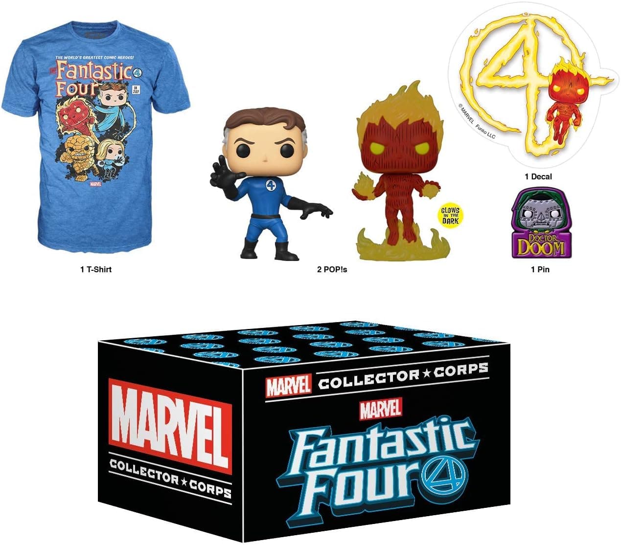 Funko Marvel Collector Corps Subscription Box, Fantastic Four - XS, January 2020