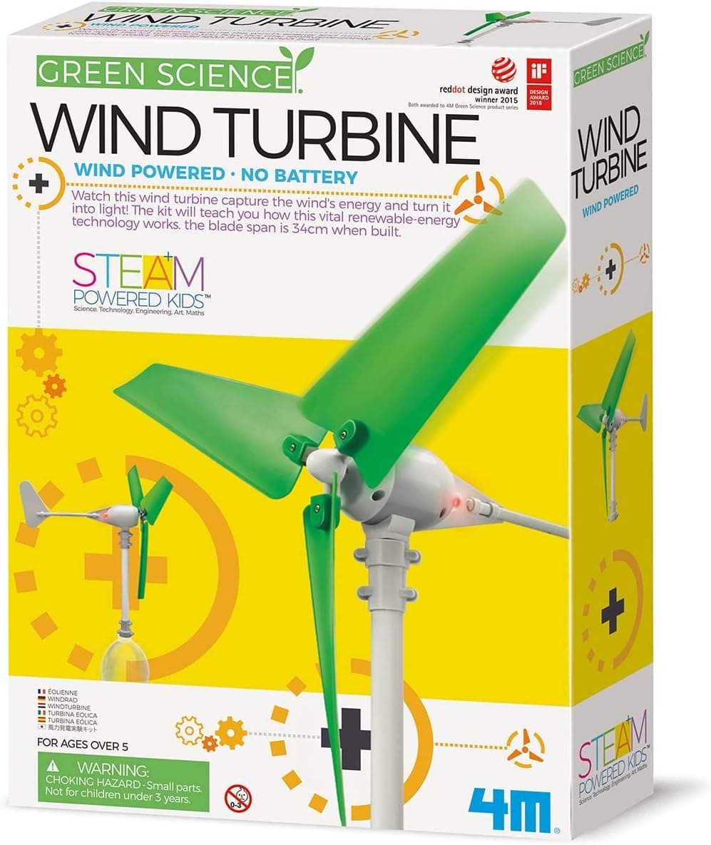 4M Wind Turbine Science Kit, Green Science Small
