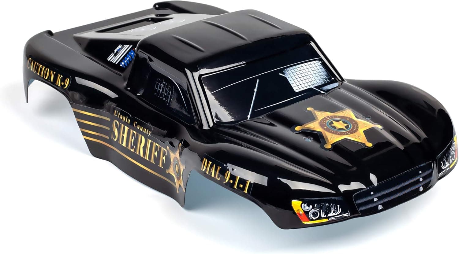 Custom Body Police Style Compatible for 1/16 Scale RC Car or Truck (Truck not Included) SSMN-PB-01