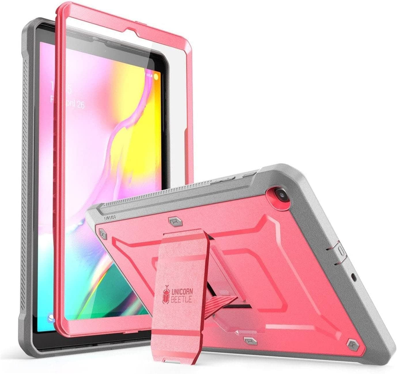 SUPCASE Unicorn Beetle Pro Series Case Designed for Galaxy Tab A 10.1 (2019 Release), Full-Body Rugged Heavy Duty Protective Tablet Case with Built-in Screen Protector (Pink)