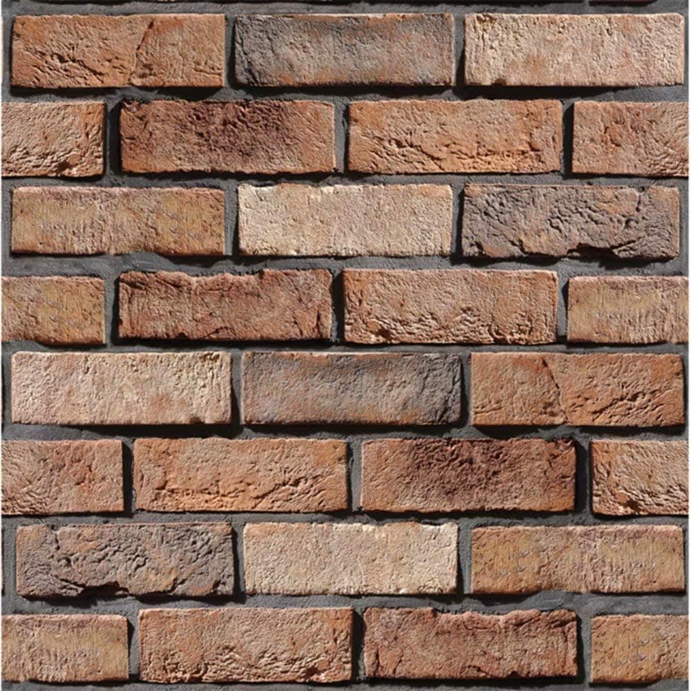 Peel and Stick 3D Brick Tile Backsplash - DIY Stone Wall Panels Home Decals for Living Room, Kitchen, Bedroom, Bathroom (6 Tiles)