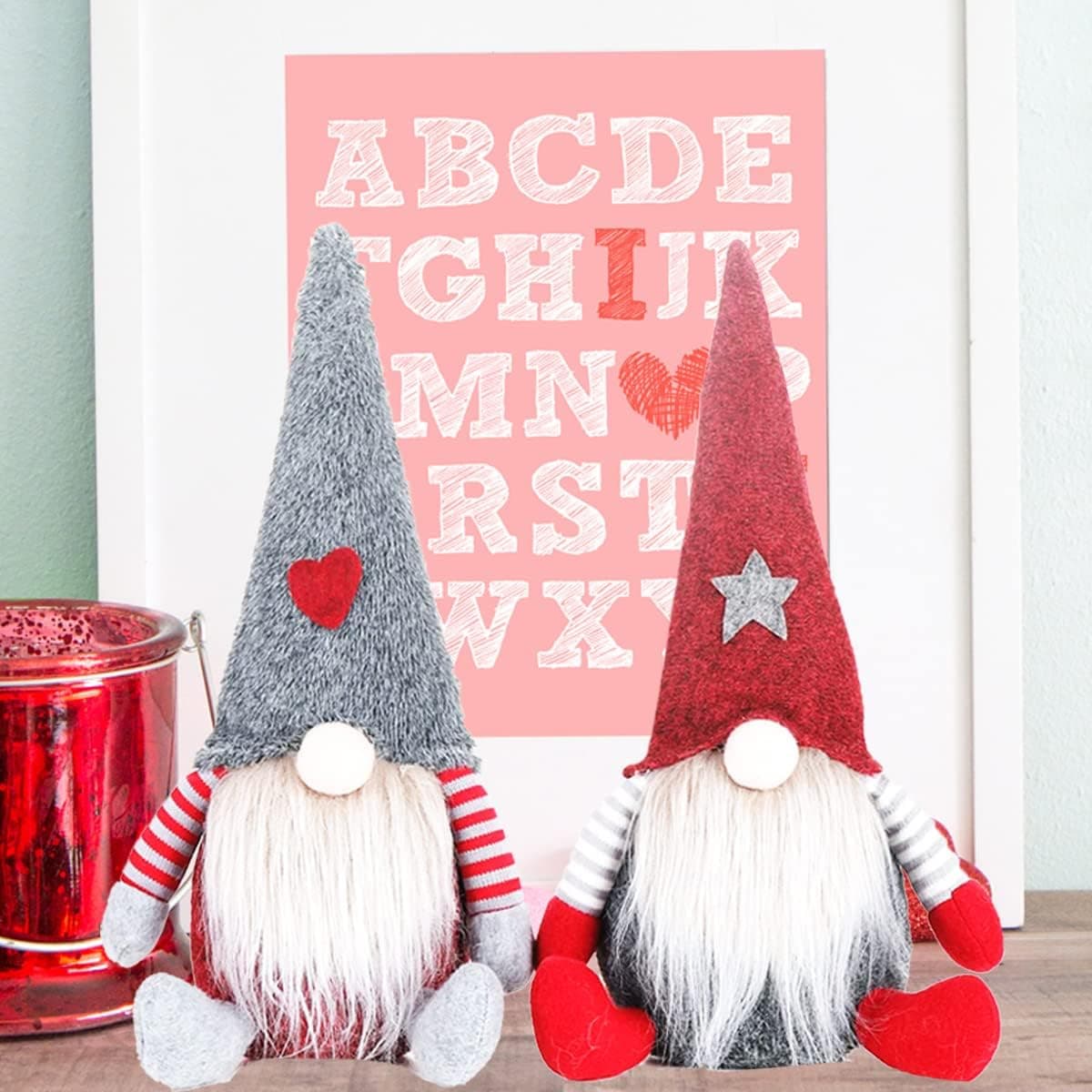 Mother's Day Decorations Gnomes 2PCS Handmade Swedish Tomte Gnome Ornaments for Mother's Day Party Home Holiday Decor Gift for Mom
