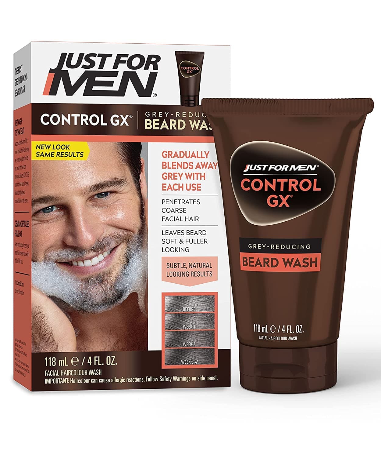 Just For Men Control Gx 4 Ounce Beard Wash Boxed (118ml) (2 Pack)