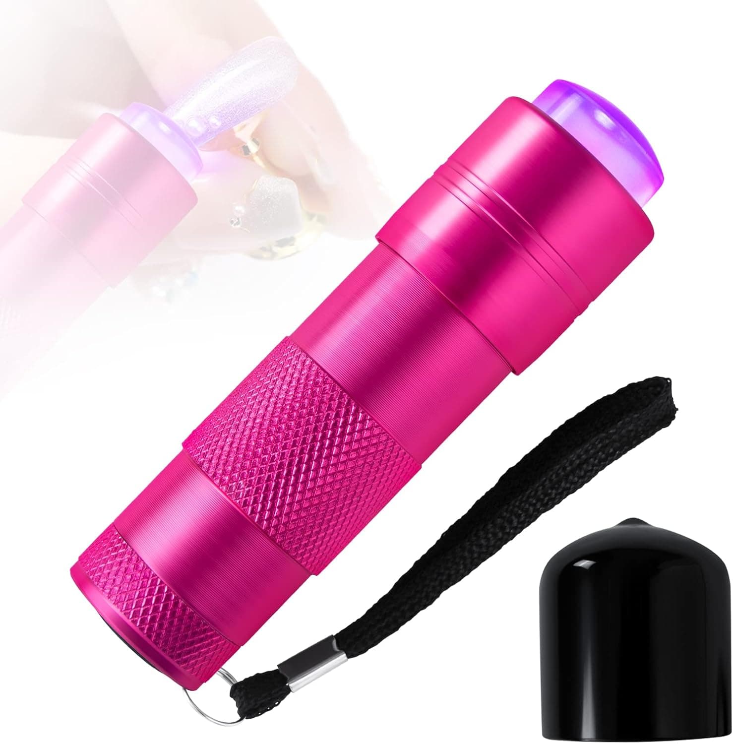 mlogiroa Mini LED Nail Lamp for Gel Nails, Press LED Nail Dryer, Handheld Nail Drying Flashlight Lamp, Portable Small Nail Light Presser, Nail Art Tool for Nail Polish Manicure Decoration