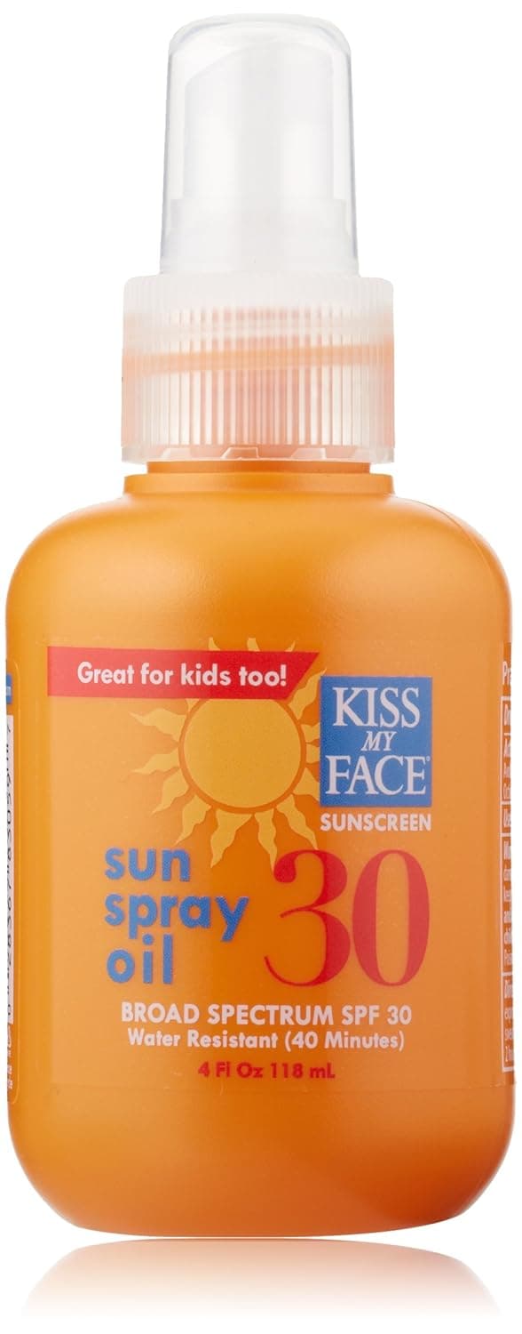 Kiss My Face Sun Spray, SPF 30, 4-Ounce Bottles (Pack of 3)