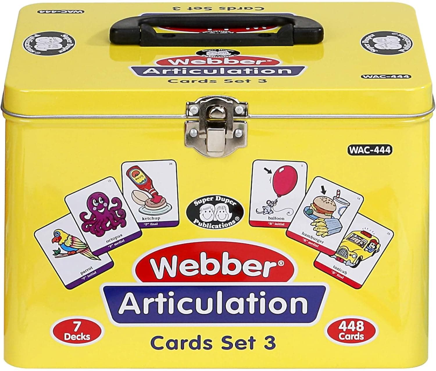 Super Duper Publications | Set of 7 Webber® Articulation Card Decks with Animal Artic Pairs (Combo Set 3) | Educational Learning Resource for Children