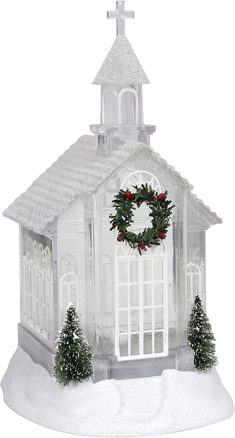OPPORTUNITIES Glitter Church Decoration, Lamp with Glitter 10.6inch