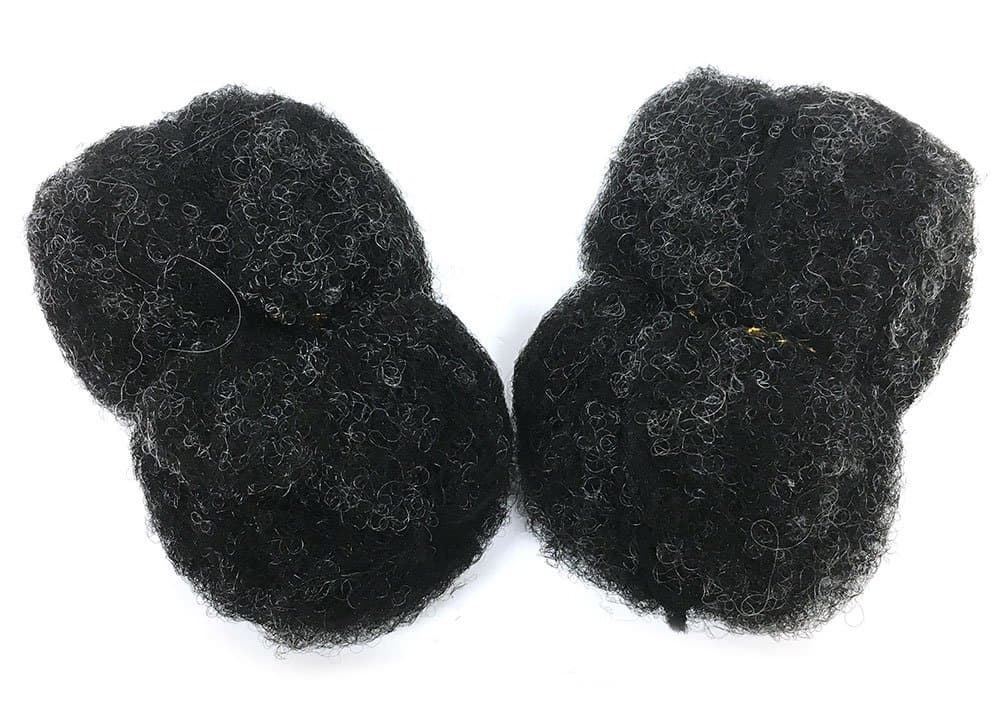 Tight Afro Kinky 100% Human Hair 2 Bundles of 8 Inch, 1oz Each. Natural Color for Extensions for Black Women and Others. Ideal for Making Dreadlocks and Hair Twists. (25% Gray)