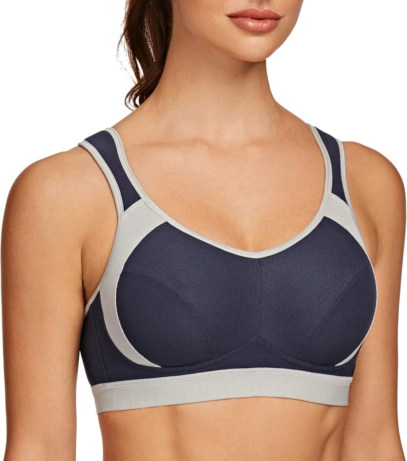 AGONVIN Women's High Impact Support Wirefree Bounce Control Plus Size Workout Sports Bra