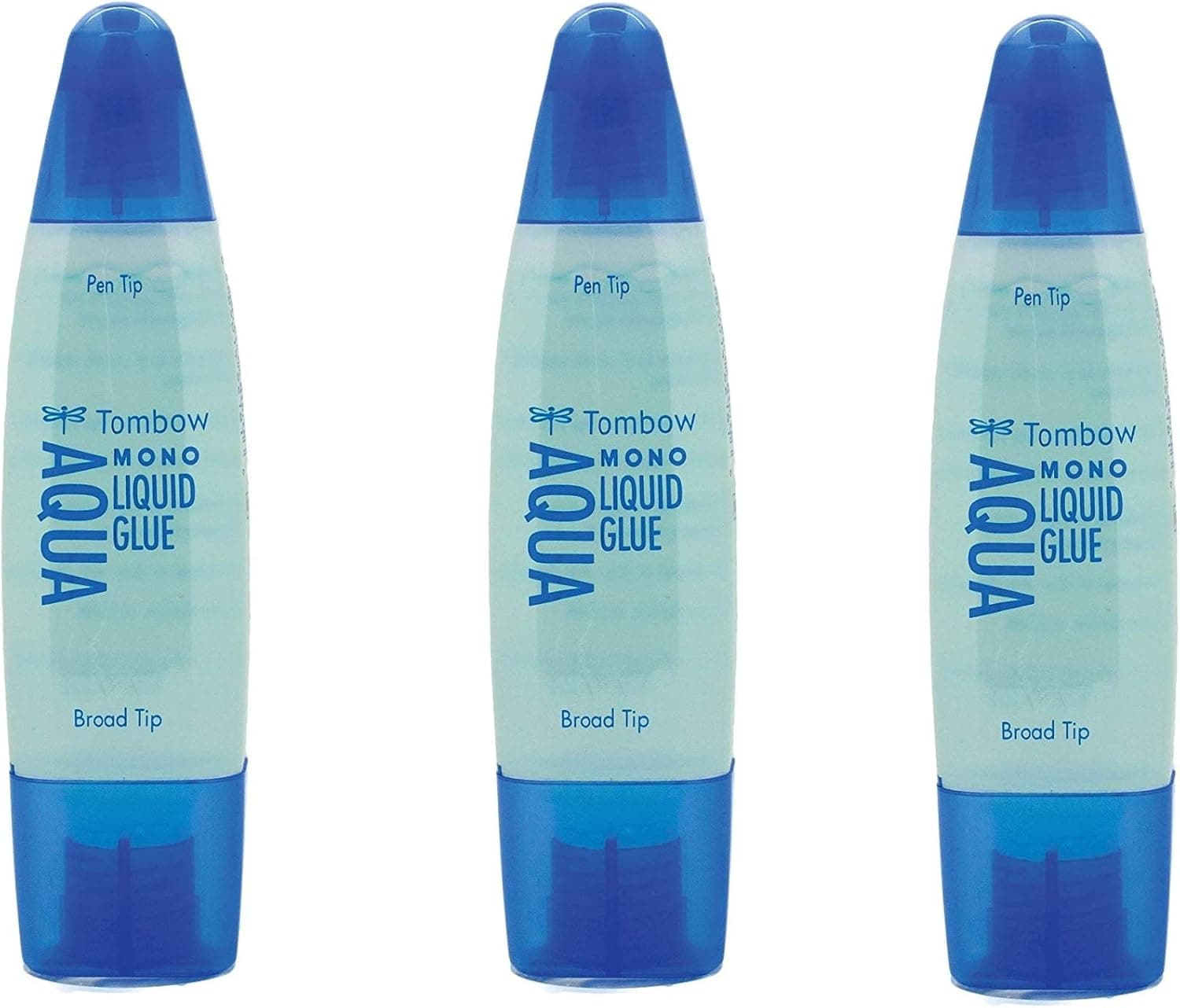 Tombow 52180 MONO Aqua Liquid Glue, 1.69 Ounce, 1-Pack. Dual Tip Dispenser for Precise to Full Coverage Application that Dries Clear. (3-Pack)