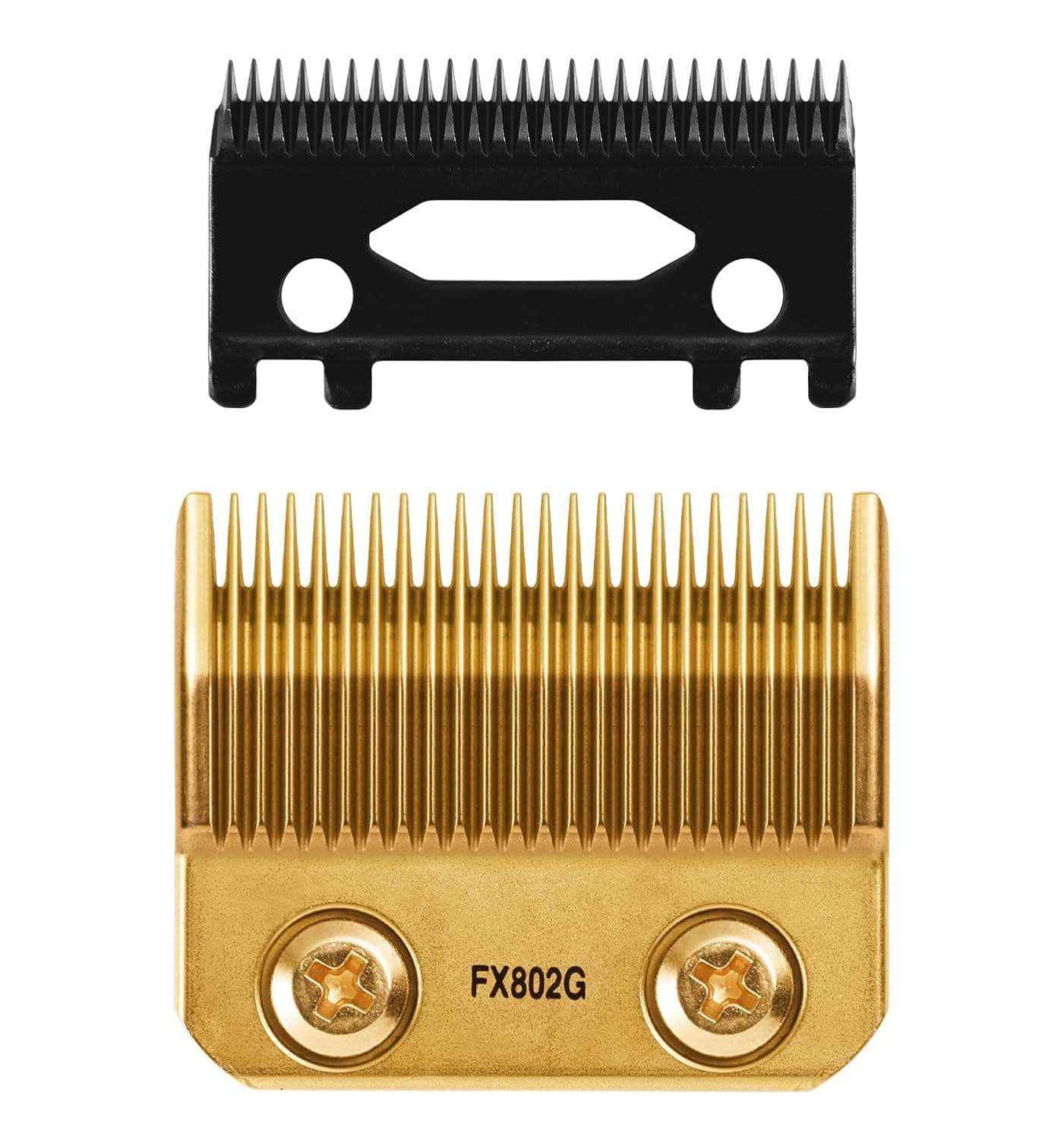 FX802G Replacement Blades Compatible with BaBylissPRO FX870/FXF880/FX810/FX825/FX673N Clippers, DLC Replacement Taper Blades for BaByliss Clipper Blades, Gold