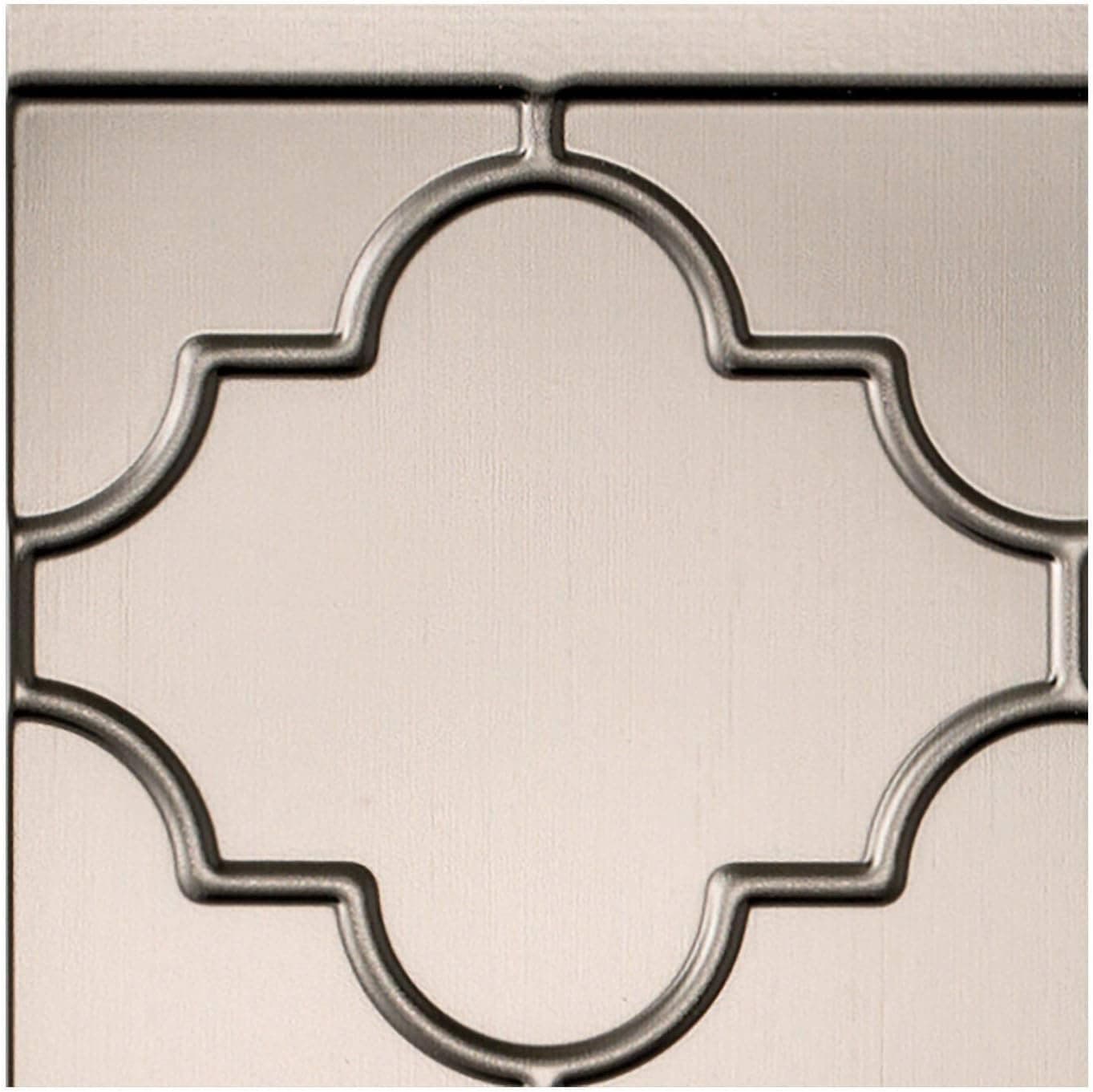 FASÄDE Monaco Decorative Vinyl Backsplash Panel in Brushed Nickel (6X6 Inch Sample)