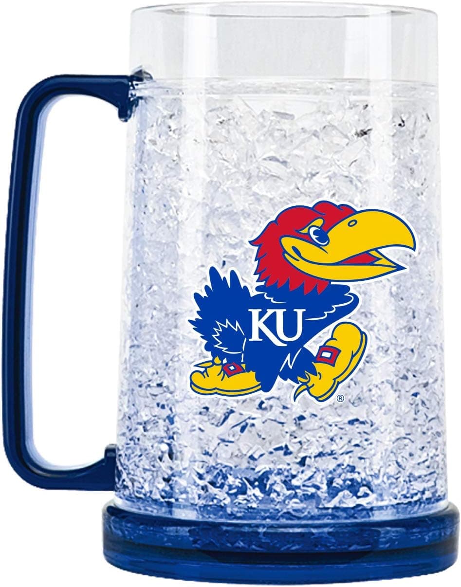 NCAA Kansas Jayhawks 16oz Crystal Freezer Mug