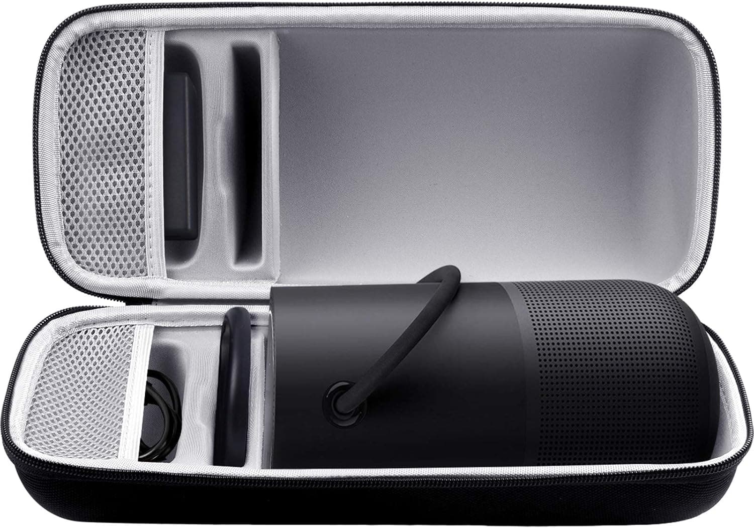 Comecase Portable & Protective Case for Bose Portable Home Bluetooth Speaker, Also Fits for USB-C Power Cord and Supply for Travel and Hiking - Black