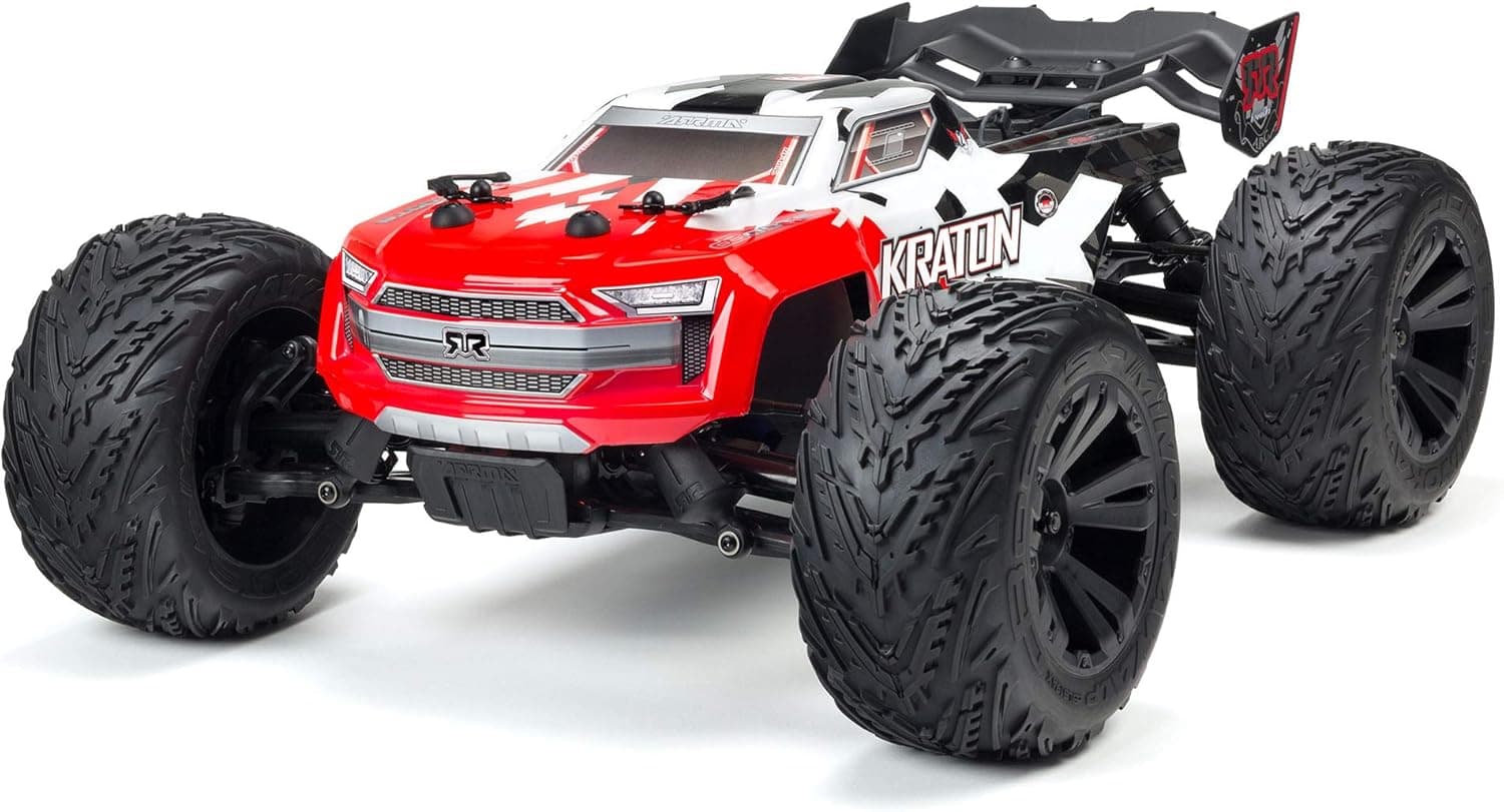 ARRMA 1/10 KRATON 4X4 4S BLX Brushless 4WD RC Speed Monster Truck RTR with 2.4GHz Spektrum Radio (Battery Not Included), Red (ARA102690)