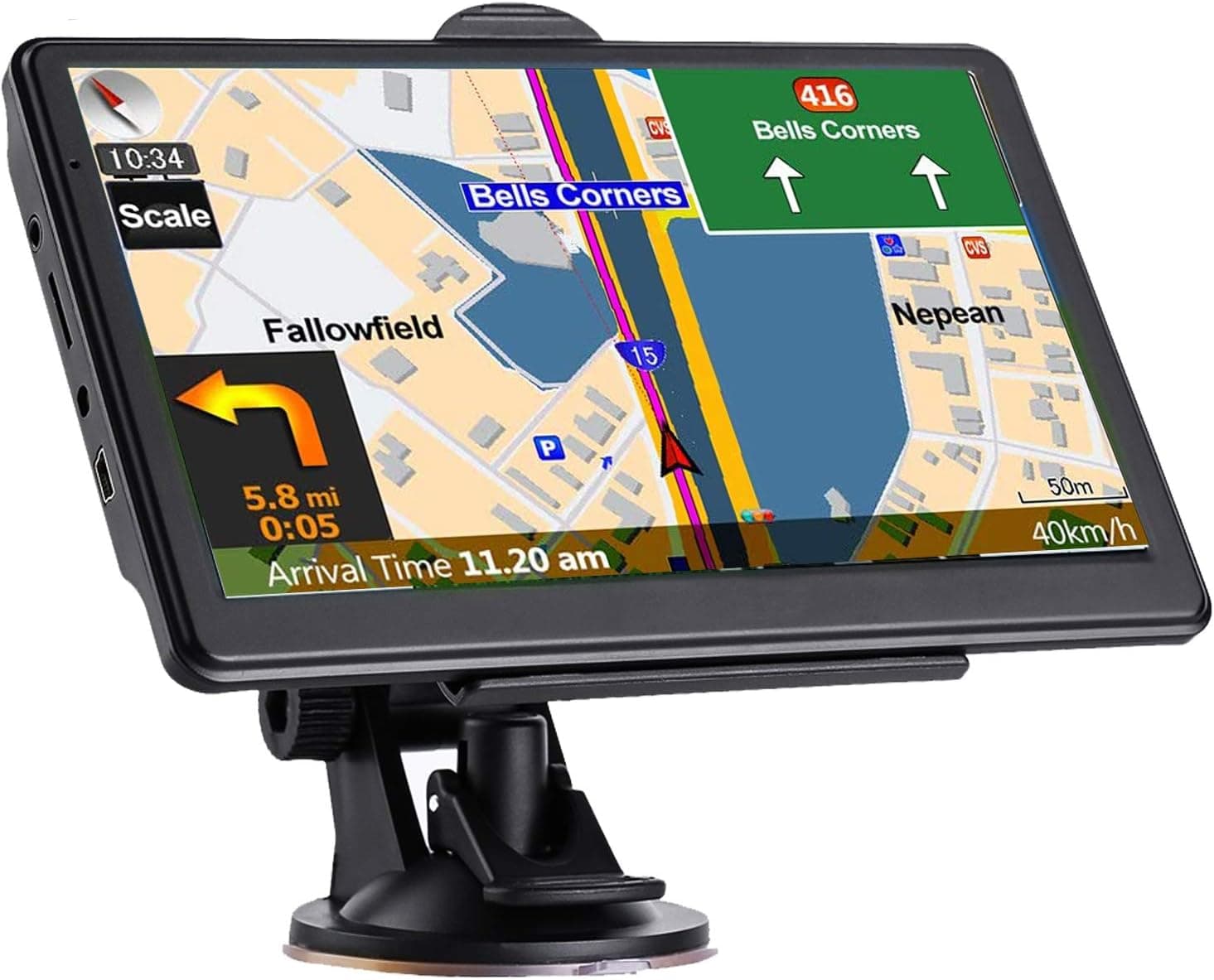 GPS Navigation for Car , Latest 2023 Map,7 inch Touch Screen Real Voice Spoken Turn-by-Turn Direction Reminding Navigation System for Cars, Vehicle GPS Satellite Navigator with(FREE Lifetime Updates)