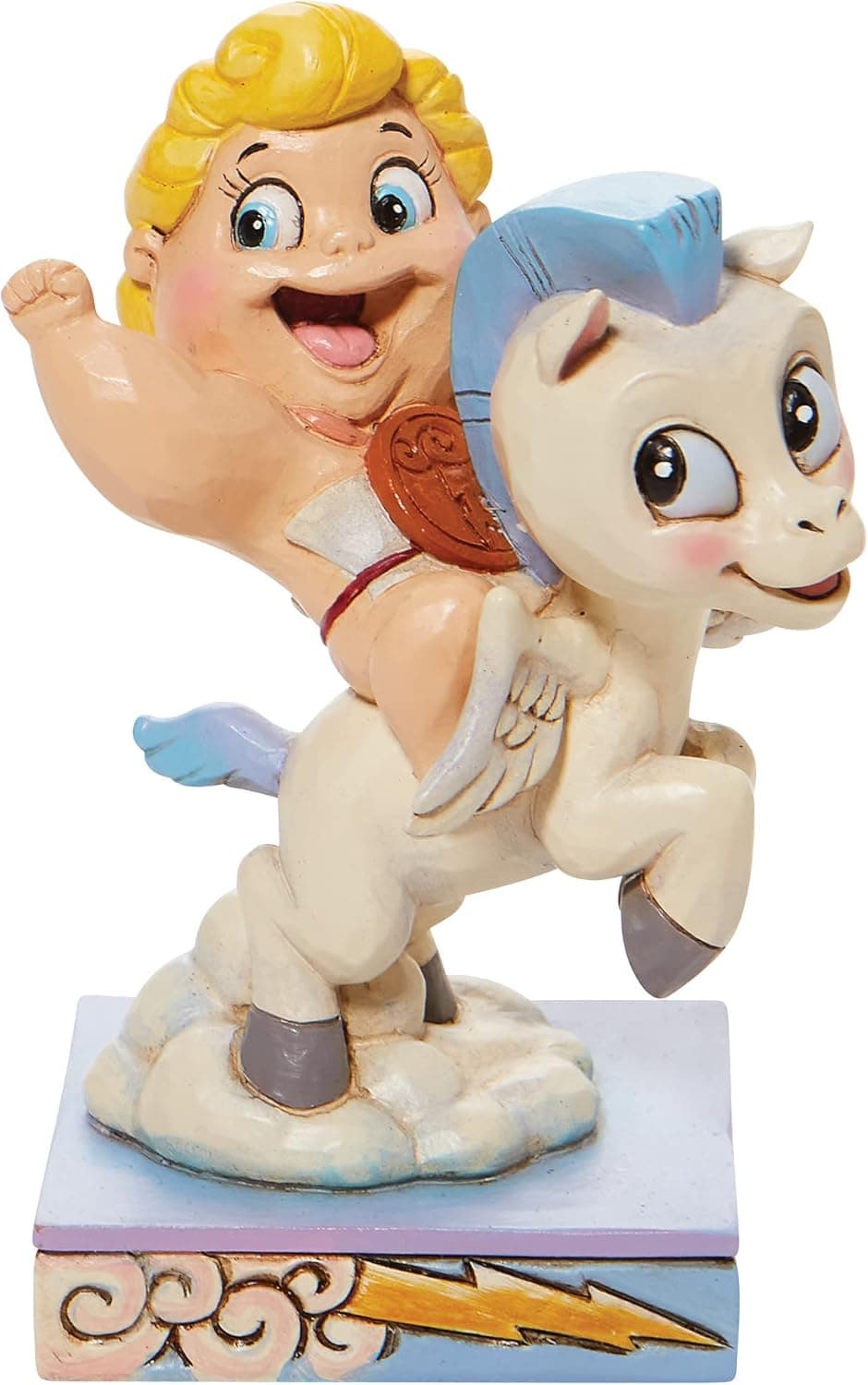 Enesco Jim Shore Disney Traditions Hercules and Pegasus Flying Figurine, 5.75 Inch, Multicolor