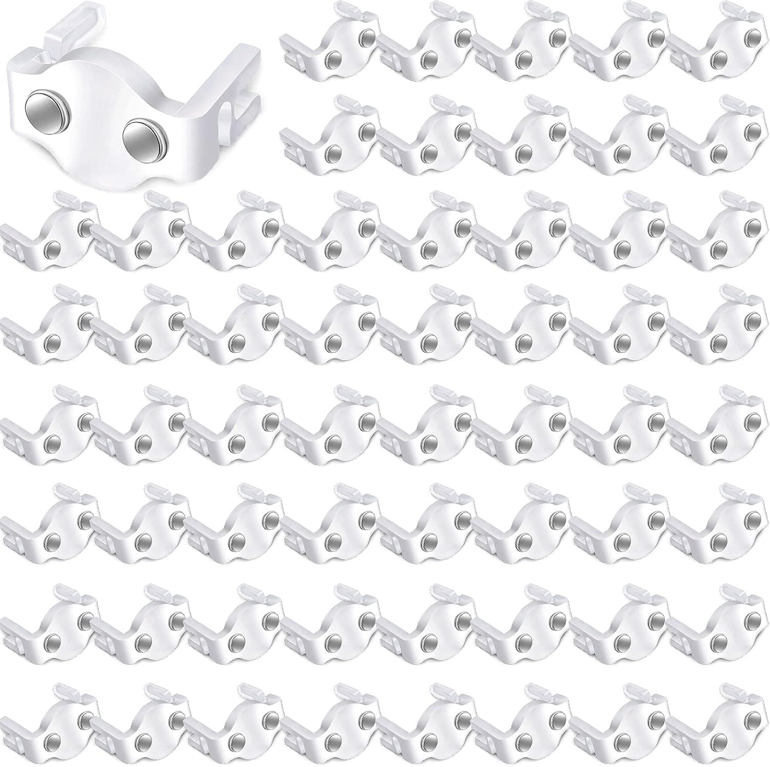 Magnetic C9 Socket Clips Magnetic Christmas Light Clips for Outdoor Patio Lighting, Clear (100)