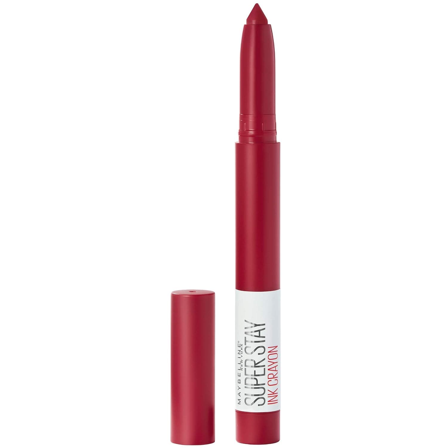 Maybelline New York Super Stay Ink Crayon Lipstick Makeup, Precision Tip Matte Lip Crayon with Built-in Sharpener, Longwear Up To 8Hrs, Own Your Empire, Blue Red, 1 Count