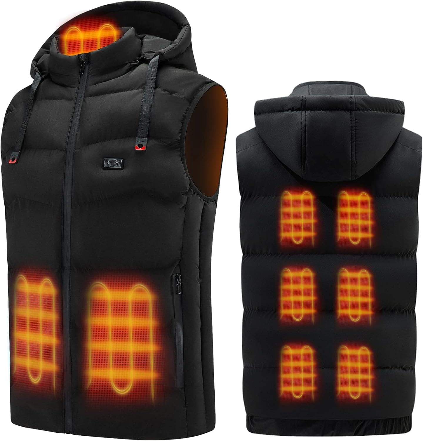 FUN WEEKEND Heated Vest for Women, 9 Heating Modules 3 Levels with Battery Back, Couples Dress Washable Suit for Outdoor
