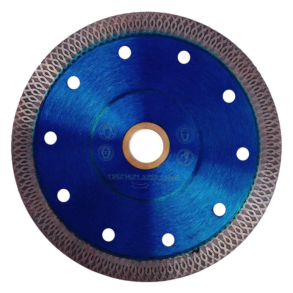 GoYonder 4.5 Inch Super Thin Diamond Saw Blade for Cutting Porcelain Tiles,Granite Marble Ceramics (5"-Blue)