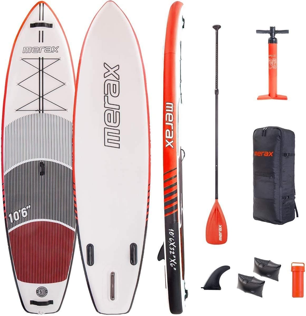 Merax 10'6" Double Layer ISUP Inflatable SUP Stand Up Paddle Board Wide Stance 6" Thick with Adjustable Paddle, Travel Backpack