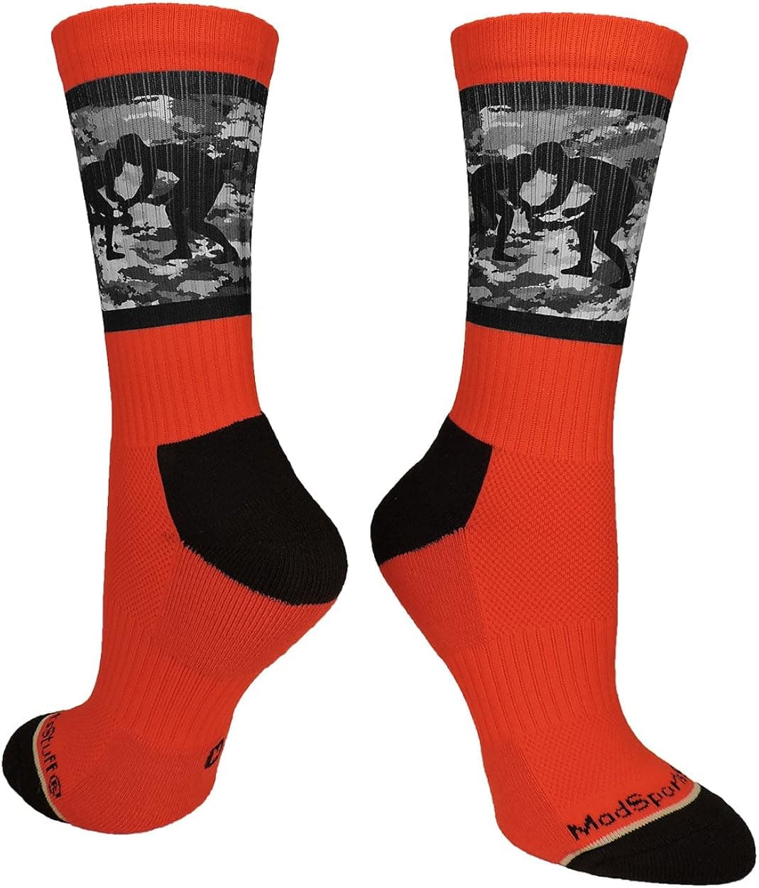 MadSportsStuff Fighting Wrestlers Athletic Crew Socks (multiple colors)