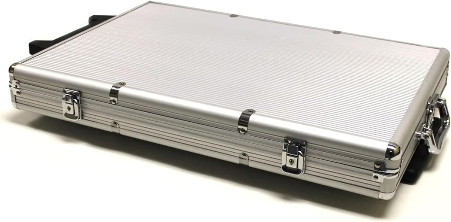 Brybelly 1000-Count Aluminum Rolling Poker Chip Case