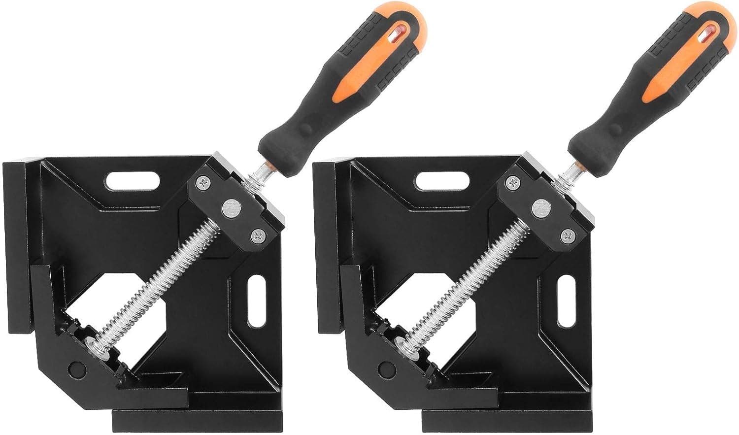 2 Pack Corner Clamps for Woodworking, Corner Vise Right Angle Clamps Quick Grip Corner Clamp, Adjustable Right Angle Clamp , Black