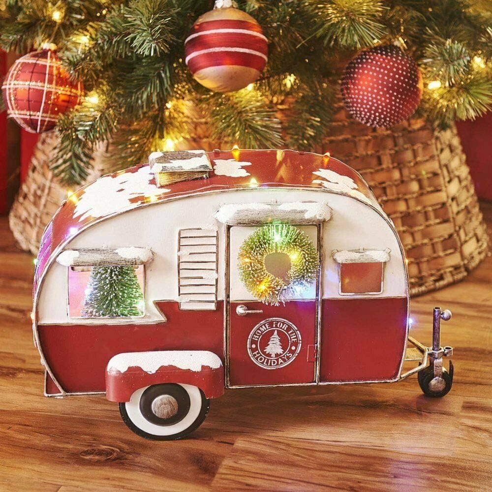 Sam's West Members Mark Pre Lit Vintage Metal Truck, Camper or Van Home Decor Decoration (Camper)