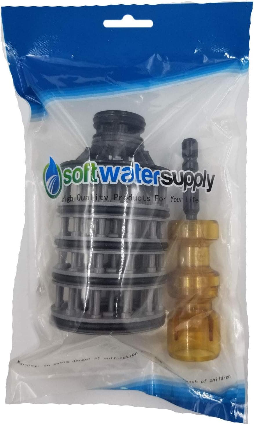 Soft Water Supply Clack WS1 Interior Parts Kit Bundle with Seal Pack, Piston and Brine Piston