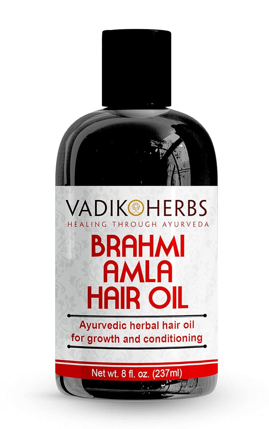 Vadik Herbs Brahmi Amla Hair Oil (8 oz) Ayurvedic herbal hair growth oil and hair conditioning oil | Great for hair loss, balding, thinning of hair, for beard growth, herbal scalp treatment
