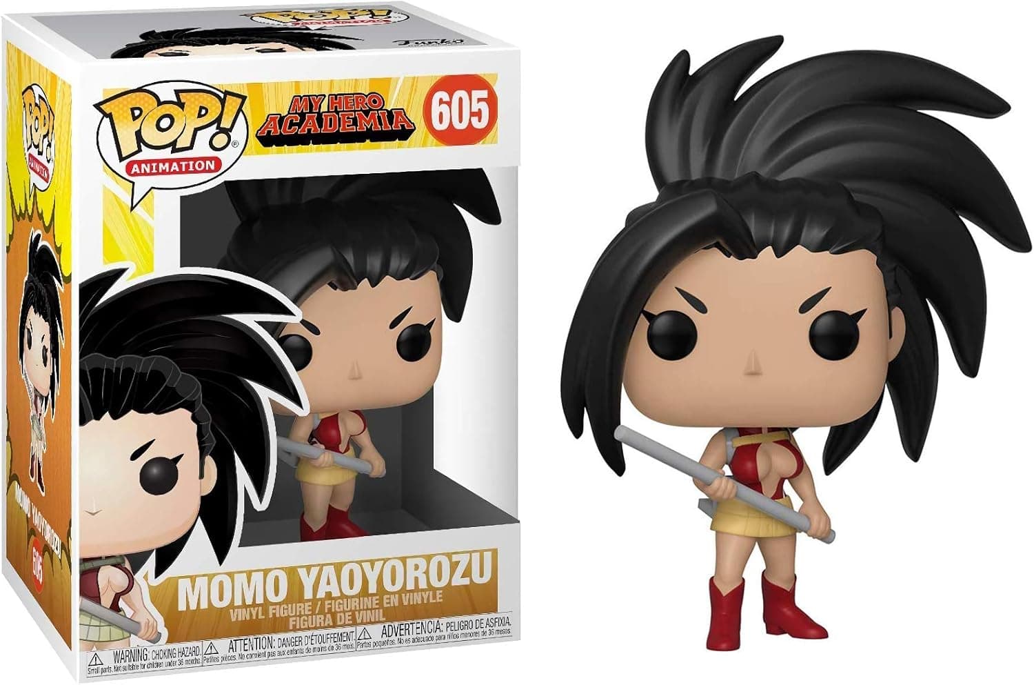 Momo Yaoyorozu: Fun ko Pop! Animation Vinyl Figure & 1 Compatible Graphic Protector Bundle (605 - 42935 - B)