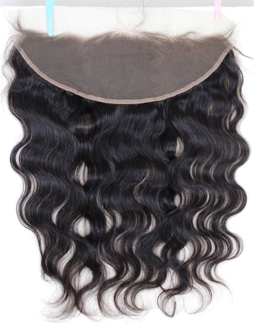 Chantiche Brazilian Remy Human Hair Free Part 13x4 inch Ear to Ear Lace Closure with Baby Hair Body Wave Lace Frontal Bleached Knots 12inches Natural Color