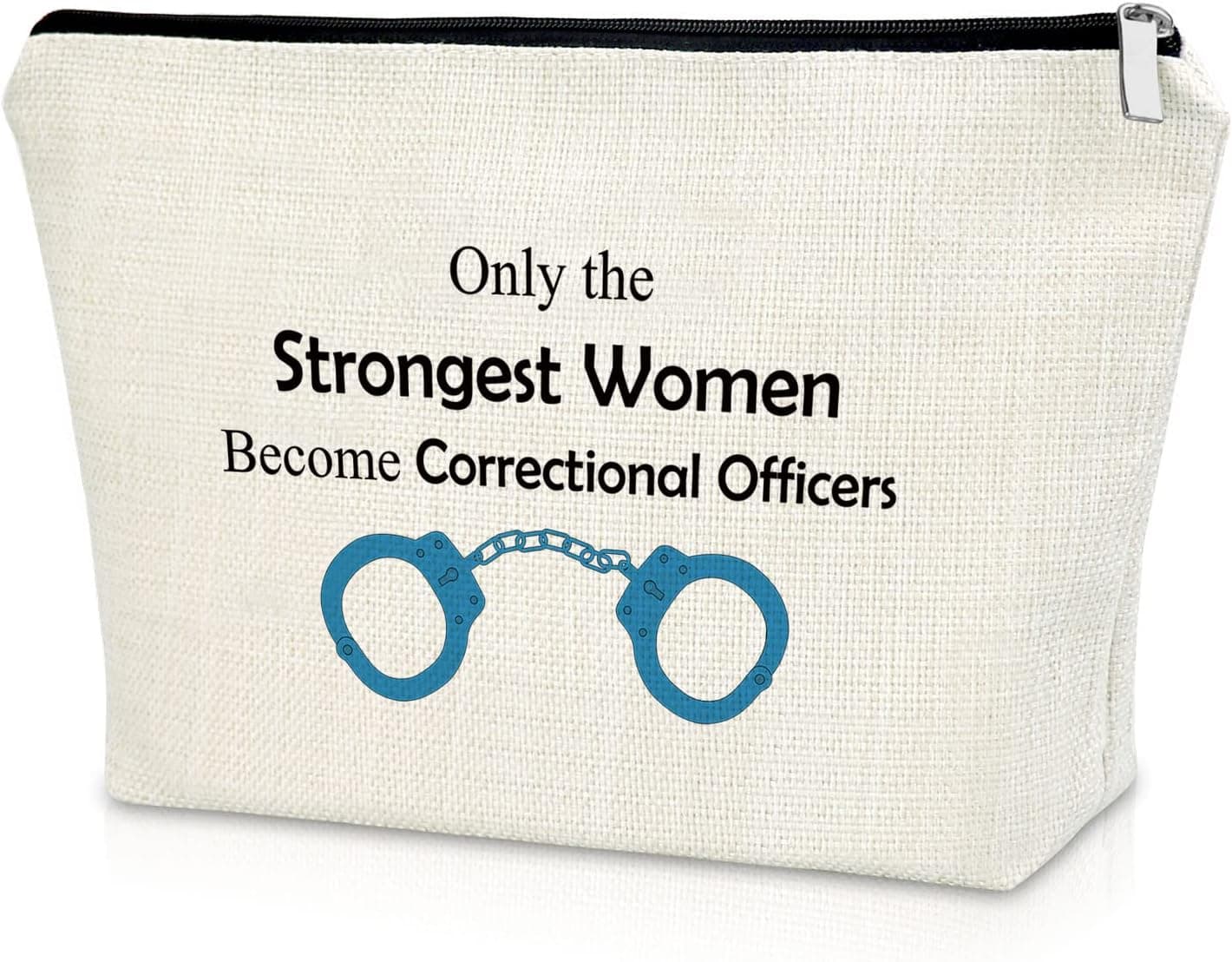 Sazuwu Correctional Officer Gift for Women Prison Officer Gift Makeup Bag Thank You Gift for Police Officer Thanksgiving Day Gifts Cosmetic Bag Christmas Birthday Gifts for Her Cosmetic Travel Pouch