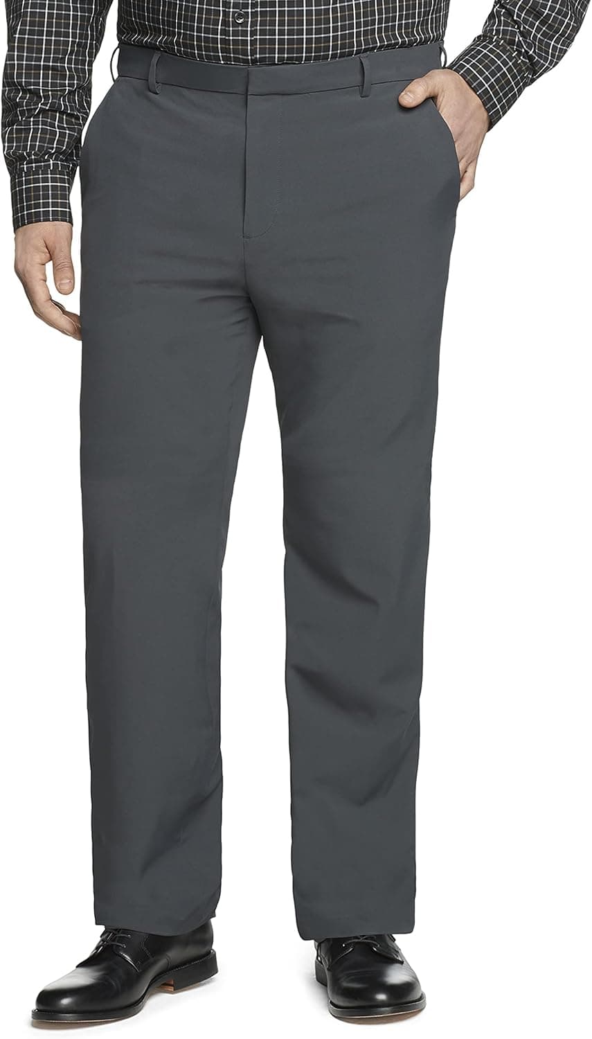 Van Heusen Men's Big & Tall Big and Tall Stain Shield Stretch Straight Fit Flat Front Dress Pant