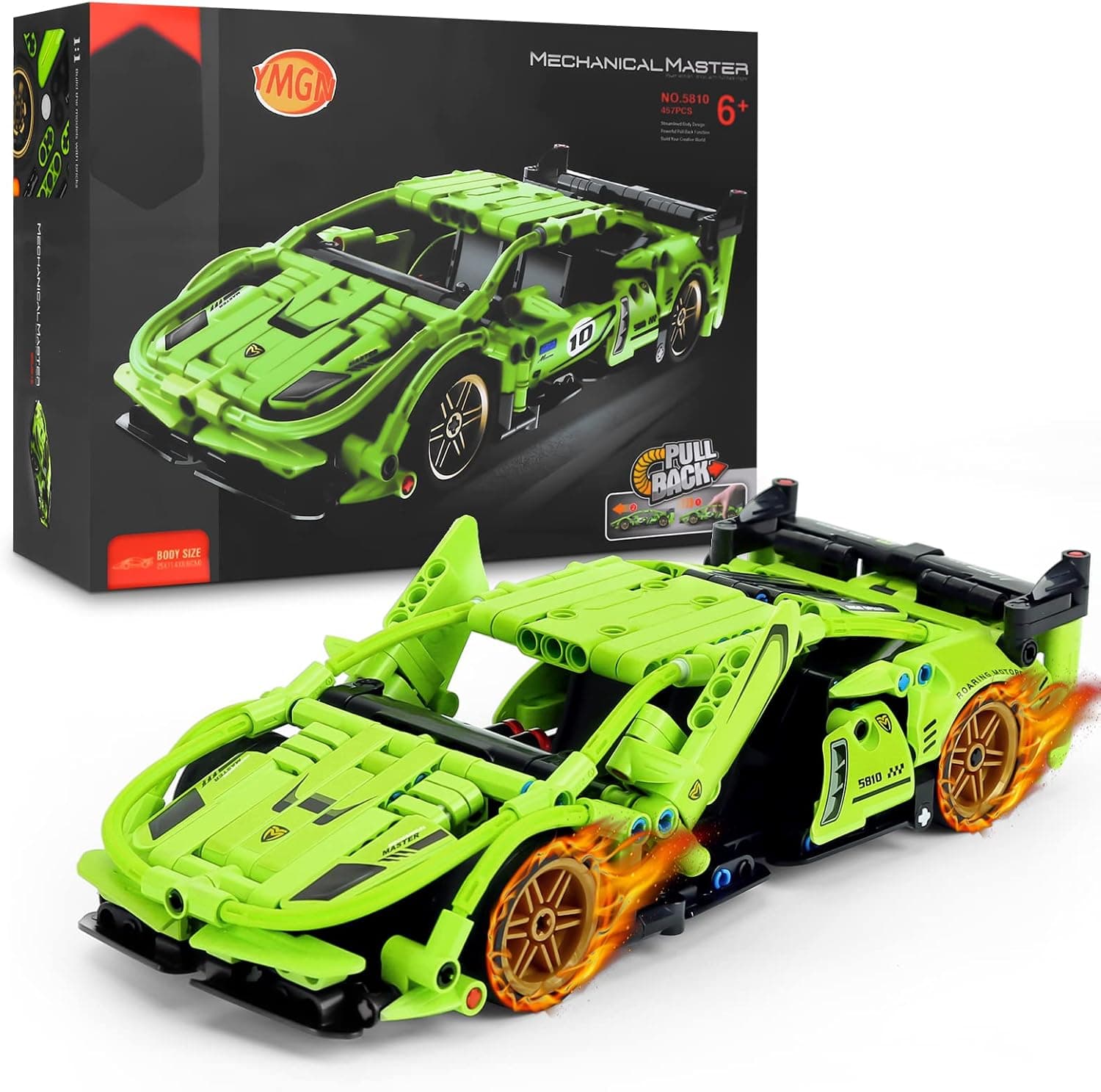 YMGN STEM Building Toys for 6-12 Year Old Boys, Racing Car Building Kits for Kids 8-12, Erector Set Car Build Set Model for 6 7 8 9 11 12+ Years Old Boys Girls
