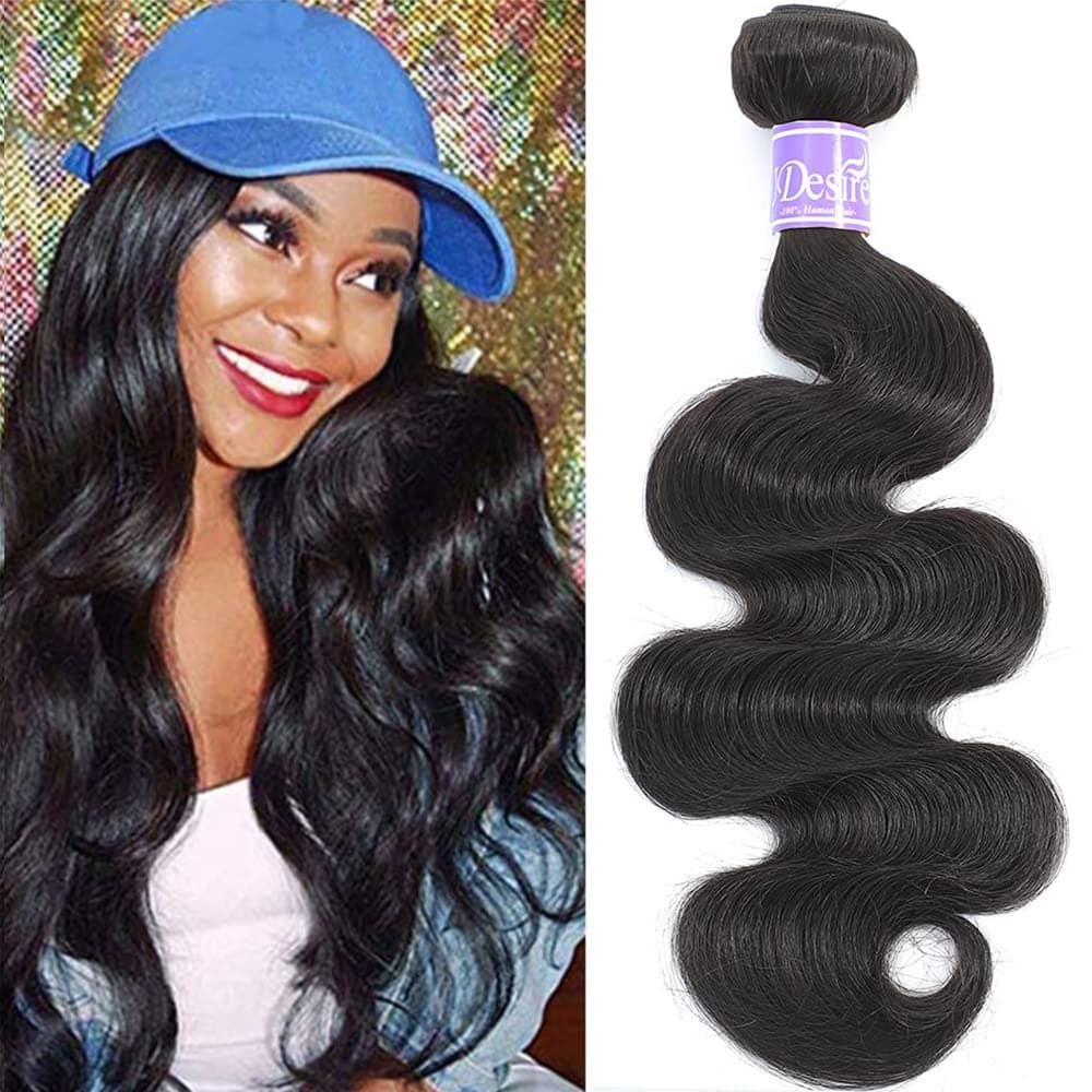 UDesire Brazilian Body Wave One Bundle 20 inch Brazilian Virgin Human Hair 100% Unprocessed Brazilian Body Wave Weave Human Hair Bundles Natural Black Color