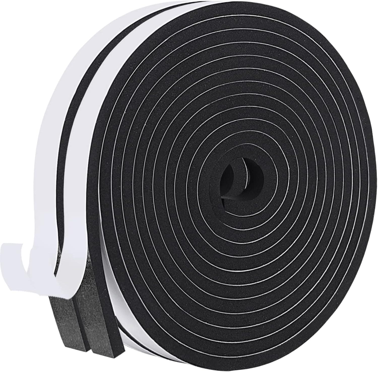 KAPOOSY Foam Seal Strip 1/2 Inch W X 1/4 Inch T Gasket Seal Foam Tape,Door Draught Excluder for Door Window Furniture, Total Length 26 Feet (13ft x 2 Rolls)