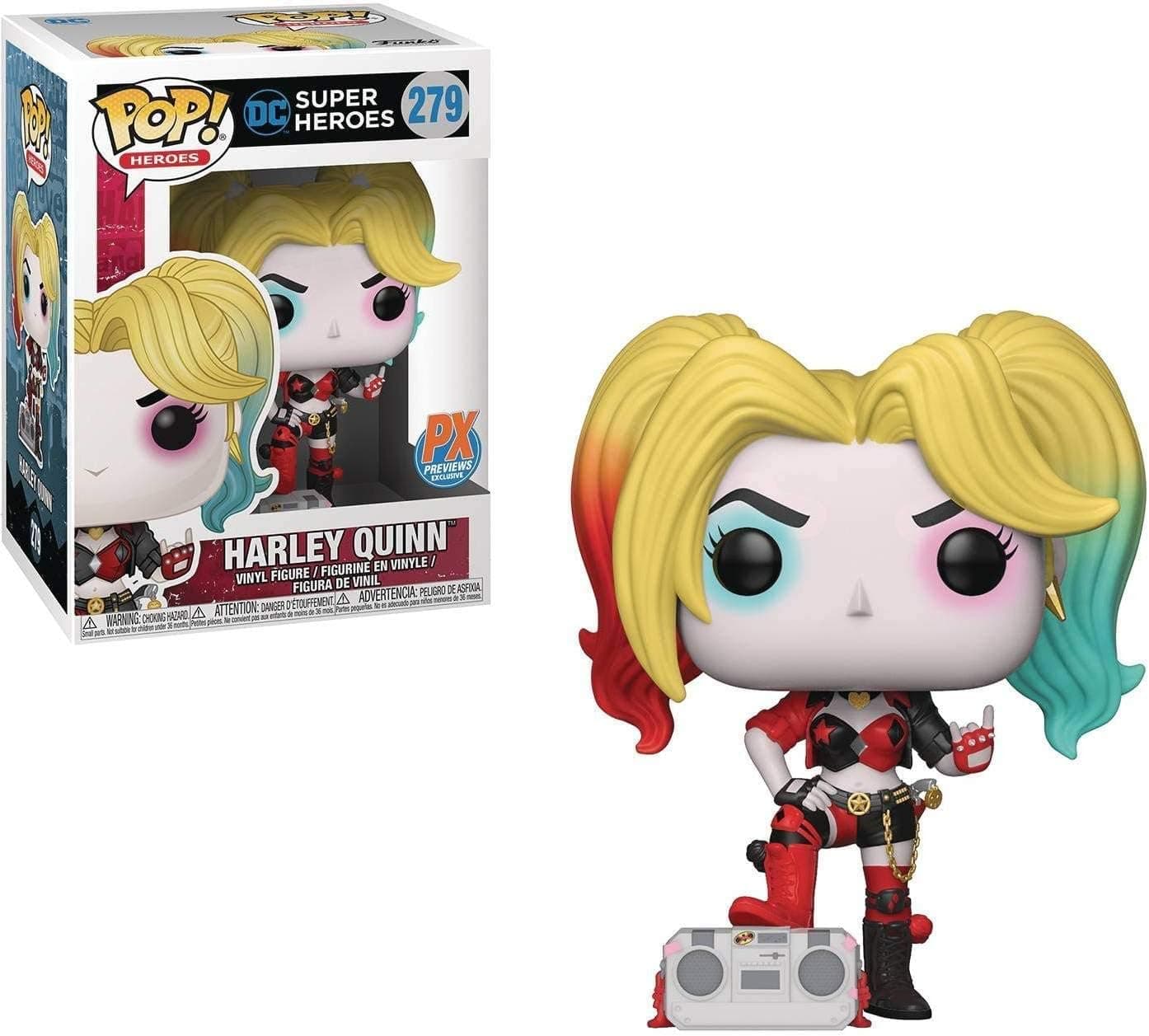 POP Pop! DC Comics: Harley Quinn with Boombox (Previews Exclusive) Funko Pop! Vinyl Figure (Bundled with Compatible Pop Box Protector Case) 3.75 inches