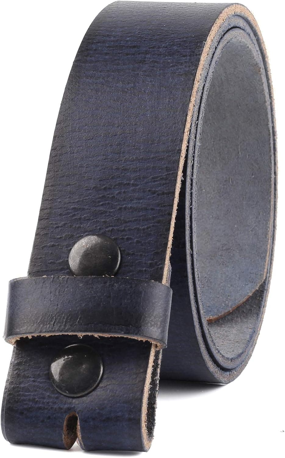 F&L CLASSIC Belt for buckle men Snap on Strap Full Grain One Piece Leather no buckle,1 1/2" Wide, Made in USA