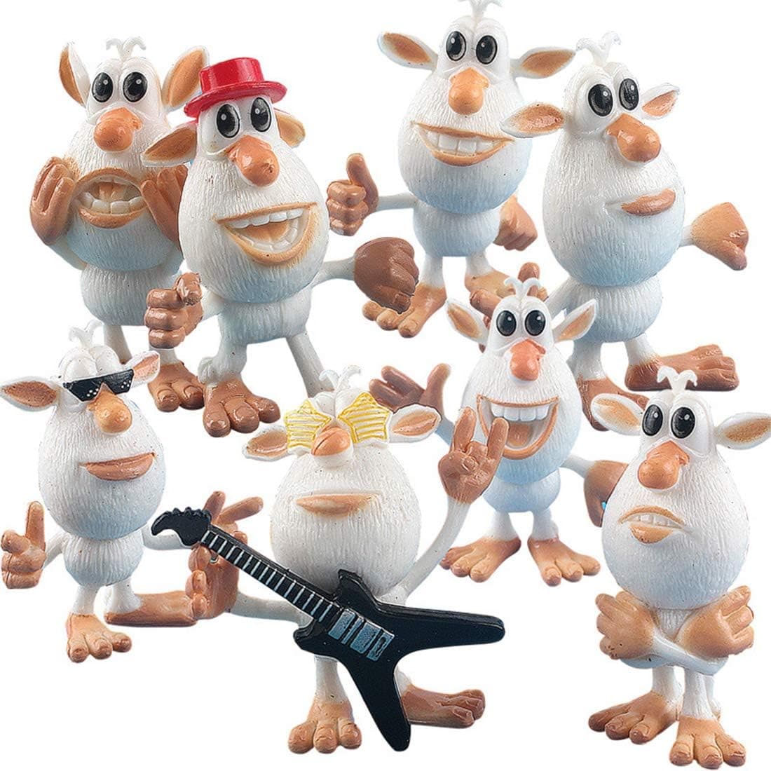 YuanKanJu Sudopo Buba Cake Toppers 2.4 Inch PVC Action Figure Toy Set 8PCS