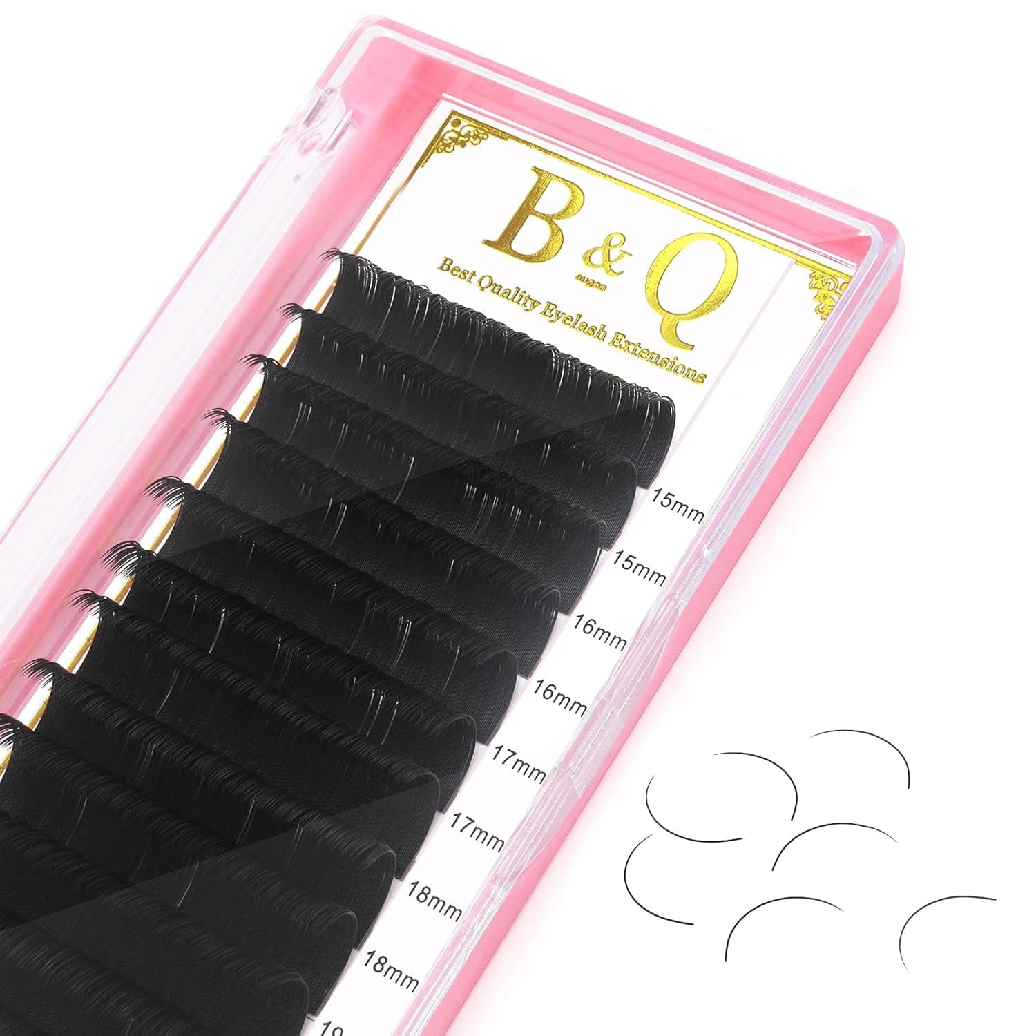 Eyelash Extensions C-0.03-15-20Mix Volume Lash Extensions 15-20 MIX C Curl Single Lash Extensions(C-0.03,15-20 MIX)