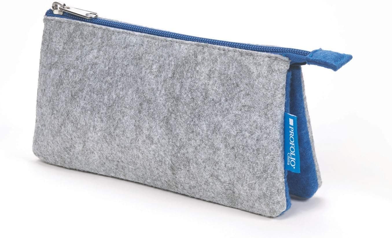 ProFolio by Itoya, Midtown Pouch - 5 x 9 Inches, Gray / Blue