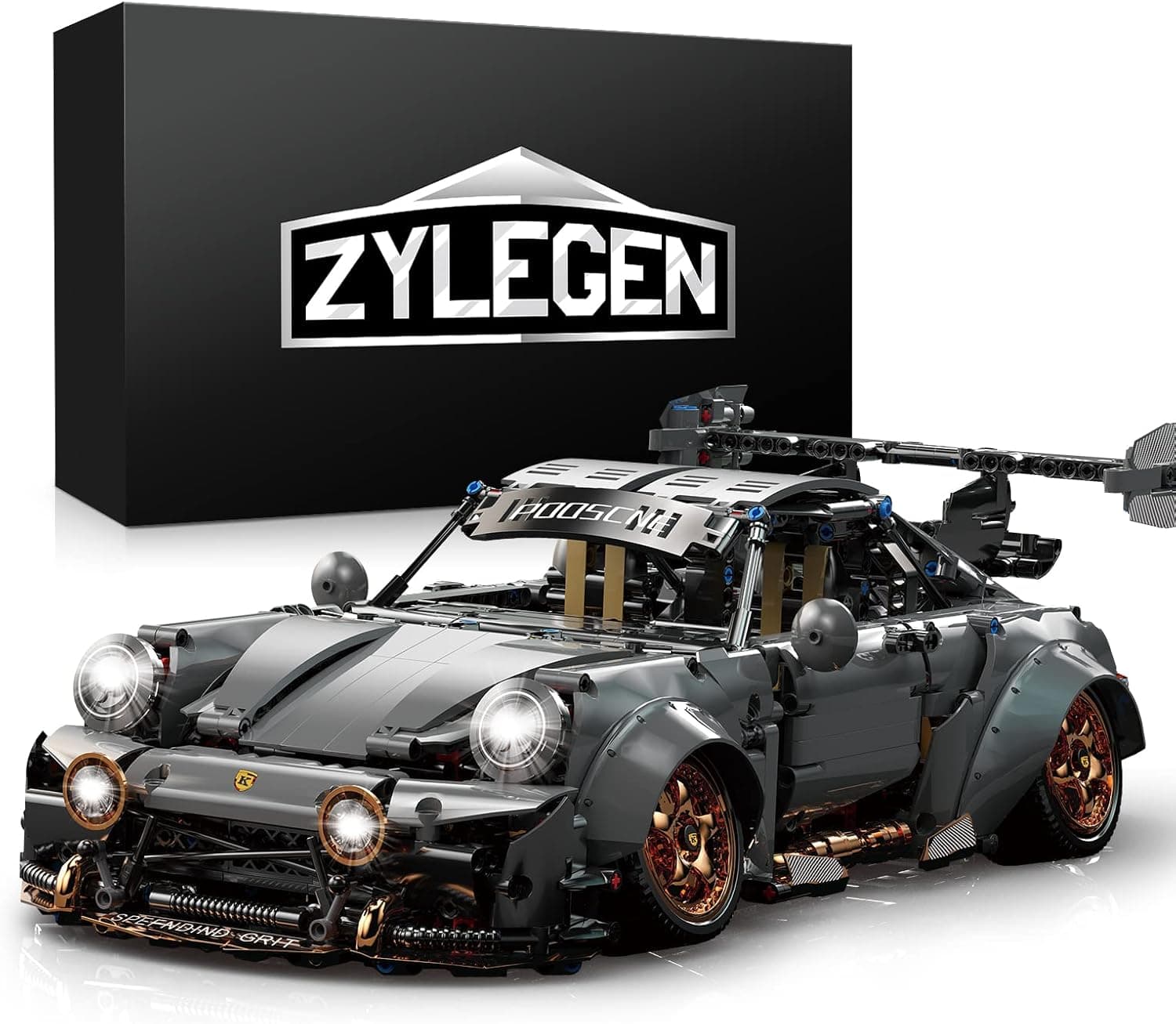 ZYLEGEN Pr 964 Sports Car Building Blocks and Construction Toys, Race Car Building Set,Adult Collectible 1:8 Scale Vehicle Model Building Kit Supercar Birthday Gift for Men