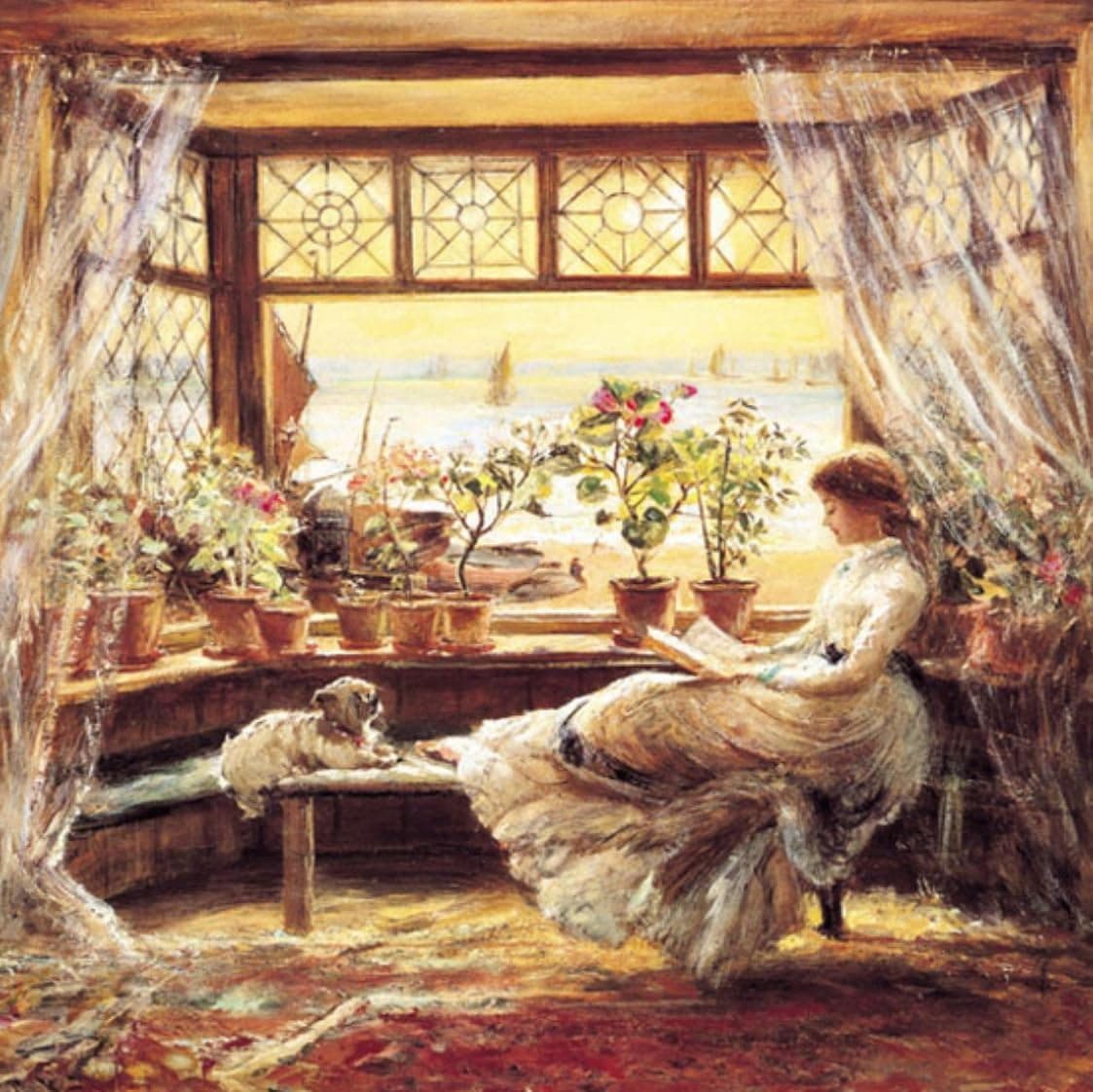 [Chamberart] 1000 Piece Premium Jigsaw Puzzles "Reading" A-1068 By Charles Lewis